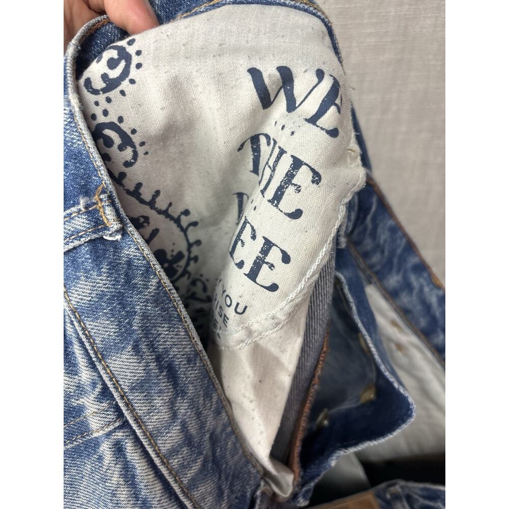 We The Free Light Blue Wide Leg Cropped Barrel Jeans - Picture 9 of 10